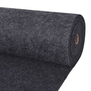 Covor pentru expozitii striat, antracit, 1,2x20 m