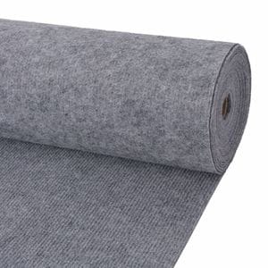 Covor pentru expozitii striat, gri, 1,2x20 m