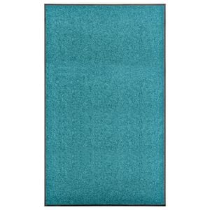 Covoras intrare lavabil, cyan, 90 x 150 cm