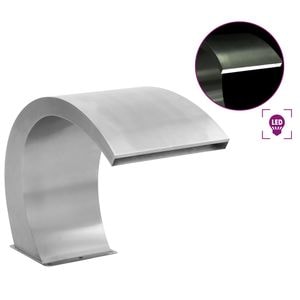 Fantana vidaxL de piscina cu LED-uri, 30 x 60 x 45 cm, otel inoxidabil