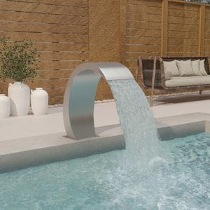 Fantana vidaxL de piscina, 22 x 60 x 70 cm, otel inoxidabil 304