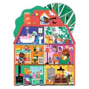 Puzzle gigant, Casa micilor prieteni, Djeco, +3 ani, 36 piese