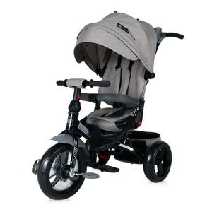 Tricicleta multifunctionala 4in1, Lorelli, Jaguar, 1-4 ani, pana la 20 kg, scaun rotativ 360 grade, roti mari EVA, Grey Luxe