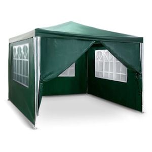 Pavilion de gradinaDacEnergy,constructie durabila,material PE,rezistent larazele UVsiploaie, PE 100 g/m2 UV4,4 pereti,300 x 300 cm, verde