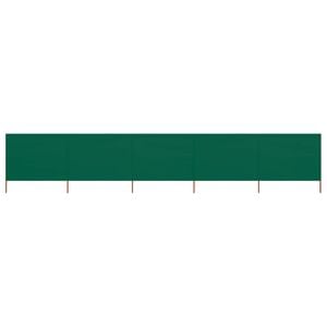 Paravan anti-vant cu 5 panouri vidaXL, verde, 600 x 160 cm, textil