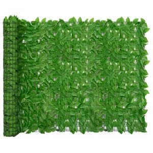 Paravan de balcon vidaXL, frunze verzi, 300x150 cm