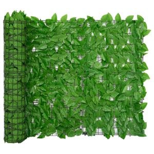 Paravan de balcon vidaXL, frunze verzi, 400x100 cm