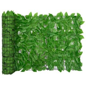 Paravan de balcon vidaXL, frunze verzi, 600x75 cm