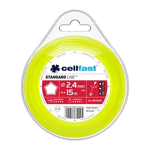 Rola fir Cellfast STANDARD pentru masini de tuns iarba - profil stea 2,4 mm x 15 m
