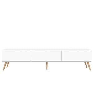 Comoda MP4, 220x40x51cm, alb acril