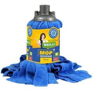 Rezerva de mop Brilli, microfibra, marimea L, albastru