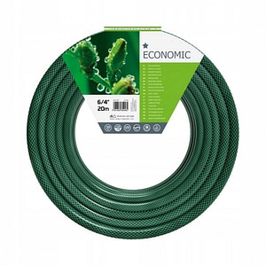 Furtun de Gradina ECONOMIC Cellfast, 3 Straturi, Oplot Poliester, Rezistent la UV si Alge, Diametru 6/4", Lungime 20 m