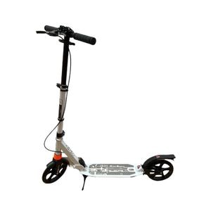 Trotineta mecanica Krista, aluminiu, cu suspensii, pentru copii si adulti, greutate maxima 100 kg, TR01 alb