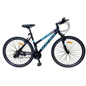 Bicicleta dama 700C hibrid, PROCART, munte, oras, 21 viteze Shimano, V-Brake, cadru 17 inch aluminiu
