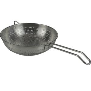 Strecurator cu un maner, O 22 cm, Inox, Gauri marunte, Mat