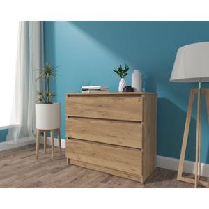 Comoda MP5, 3S, 90 x 44 x 80 cm, stejar k003