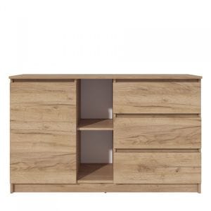Comoda MP3, 130 x 44 x 80 cm, stejar k003
