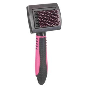 Perie pentru pisici Trixie, Soft, Maner Plastic/Peri Plastic, 7x16 cm, Roz/Negru, 23125