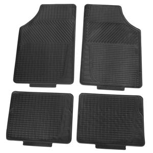 Set 4 covorase auto Double Face negru PVC