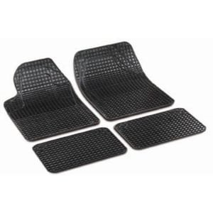 Set covorase cauciuc Goros Line, decupabil, 4 bucati, negru