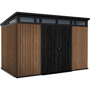 Casuta gradina Pent 11 x 7 Keter Venetian, otel, 342 x 216 x 226 cm, maro-antracit