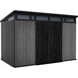 Casuta gradina Pent 11 x 7 Keter Venetian, otel, 342 x 216 x 226 cm, gri-antracit