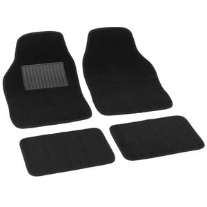Set 4 covorase auto, universale, textil soft, negru