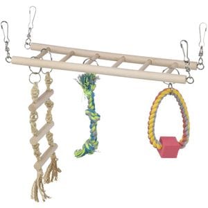 Pod suspendat pentru rozatoare Trixie, cu jucarii, lemn, 29x25x9 cm, 6274