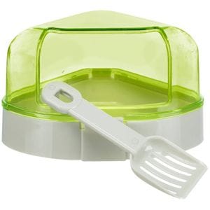 Litiera de colt cu acoperis pentru rozatoare Trixie, Plastic, 14x8x11/11 cm, Diverse Culori, 6256