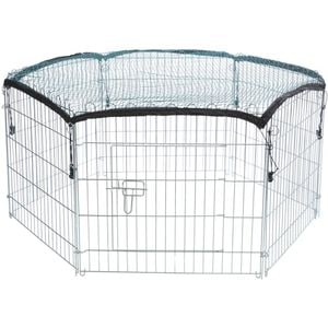 Tarc metalic pentru rozatoare Trixie, cu plasa de protectie, 6 elemente, 126x58 cm, 6253