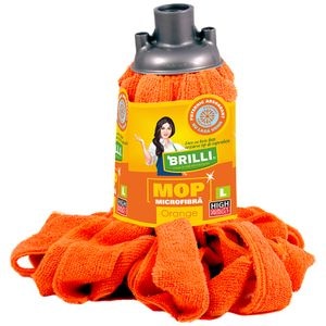 Rezerva mop Brilli, microfibra, marime L, portocaliu