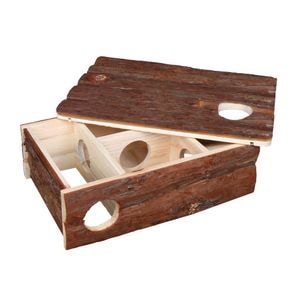 Casuta Labirint Pentru Rozatoare, Trixie, Leif, Lemn, 35x11x25 cm, Maro, 6201
