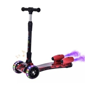 Trotineta cu aburi, sunete si lumini, cu Bluetooth si cablu USB, 3 ani+, TR07, rosu