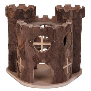 Casuta castel pentru rozatoare Trixie, Matti, Lemn, 19x14x15 cm, Maro, 6168