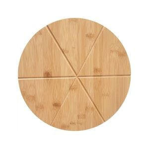 Platou planseta pizza Kinghoff KH 1565, 35 cm, 6 bucati, Bambus