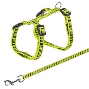 Set Ham Si Lesa Pentru Pisici, Trixie, Reflectorizant, 22-42 cm/10 mm, 1.20 m, Diverse Culori, 4184