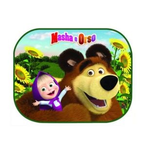 Set parasolare auto pentru copii BOTTARI  Eurasia Masha and the Bear, 2 bucati, 44x35 cm