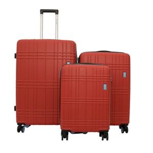 Set 3 valize DIELLE, ABS, 55x37x20 cm, 65x42x27+5 cm, 75x49x30 +5 cm, rosu
