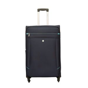 Troler mare DIELLE, poliester ultralight, 77x48x30 +5 cm, roti 360, sistem inchidere TSA, albastru
