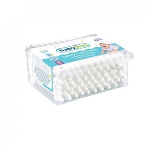 Betisoare de urechi cu protectie pentru bebelusi si copii BabyJem, 60 buc