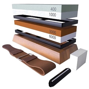 Set piatra de ascutit cutite, granulatii 400/1000 si 3000/8000