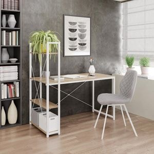 Birou HM Narvik DRIMUS, PAL, 120x64x120 cm, Stejar Sonoma/Alb