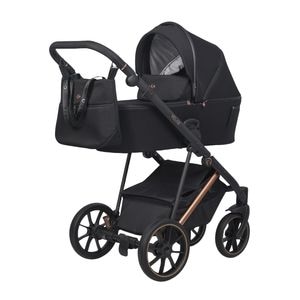 Carucior 4 in 1 RIKO Velar Magma Premium Line, scoica auto testata ADAC, accesorii incluse, Isofix, 0 luni+, pana la 22 kg, Negru