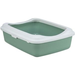 Litiera Pentru Pisici Trixie, Classic, Cu Rama, 37x15x48 cm, Verde Salvie/Alb, 40185