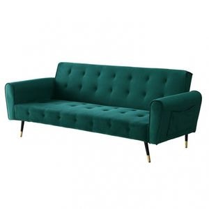 Canapea extensibila Glamour, 3 locuri, 219 x 84 x 81 cm, verde