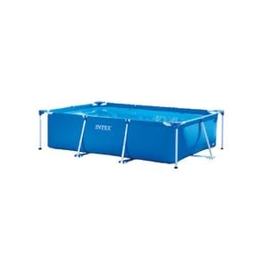 Piscina cu cadru metalic , dimensiuni 3.00 x 2.00 x 0.75 m, volum 3834 litri, material metal + PVC, forma dreptunghiulara, culoare albastru