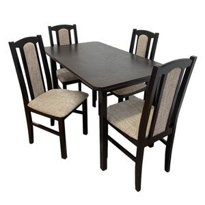 Set masa Dm4 Maxima si 4 scaune Dm7 Boston DRIMUS, PAL, 120x70x96 cm, Wenge