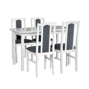 Set masa extensibila Dm4 Maxima si 4 scaune Dm14 Boston DRIMUS, PAL, 120x70x94 cm, Alb