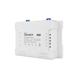 Modul de comanda smart WiFi Sonoff 4CHR3, 4 canale, 16A/3500W, 2.4 GHz, inching/interlock/self-locking