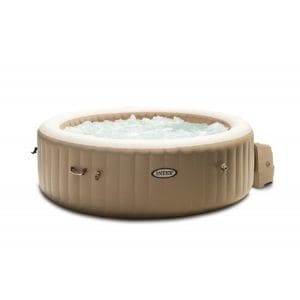 Piscina gonflabila jacuzzi , cu masaj si pompa filtrare, dimensiuni 196 x 71 cm, volum 795 litri, culoare crem